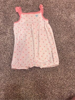Pink Polka Dot Baby Romper
